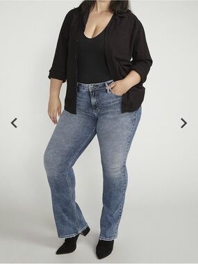 Silver Jeans Suki Mid Rise Bootcut Jeans Plus Size 22, 22x31